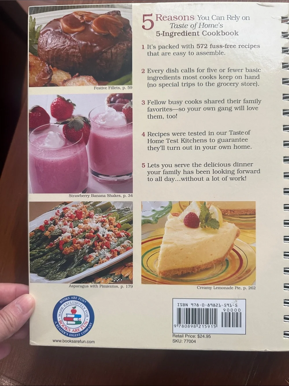 Taste of Home 5-Ingredient Cookbook – Green Plate Cover